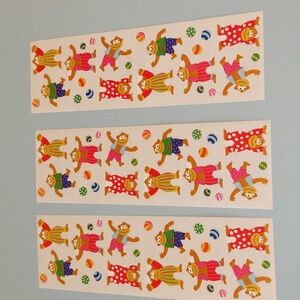 Mrs. Grossman’s Lot Of 3 Strips CHUBBY CHIMPS Stickers 2007